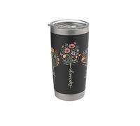 Fe Esperanza Amor Floral Foi chrétienne Écriture Religion Gobelet isotherme en acier inoxydable double paroi