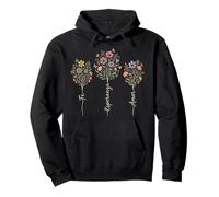 Fe Esperanza Amor Floral Foi chrétienne Écriture Religion Sweat à Capuche