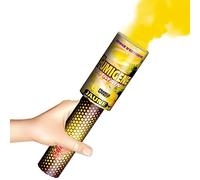 FE FRANCE EFFECT France Effect Fumigène à main coloré - Allumage mèche, durée 45 secondes - Torche de fumée colorée intense pour événements, stade, mariage - Poignée de prise sûre (Jaune) FE3302