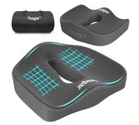 Feagar Coussin de Chaise de Bureau - Ergonomique pour Un Confort Assis Amélioré - Coussin Orthopédique d’Assise en Mousse à Mémoire pour Voiture, Fauteuil Roulant, Gris