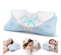 Feagar Oreiller Ergonomique Cervical en Mousse à Mémoire de Forme - Coussin Orthopédique pour Dormeurs sur Le Côté, Le Dos et Le Ventre, Housse Respirante et Lavable, 66 x 36 x 11,5/9,5 cm, Bleu