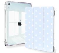Feams Étui fin pour iPad Air 11" M4/M3/M2 (2026/2025/2024), iPad Air 5e/4e génération (2022/2020) 10,9" avec porte-crayon et mise en veille automatique, pois bleus