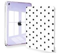 Feams Étui pour iPad mini 7 A17 Pro 2024, fin et léger à trois volets, pour iPad mini A17 Pro 2024, coque arrière transparente avec porte-crayon et mise en veille automatique, pois