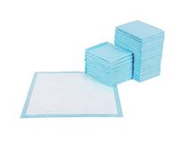 FEANDREA 100 Tapis Éducateurs Absorbant Chien, 60 x 60 cm, Bleu et Blanc, PTD60B