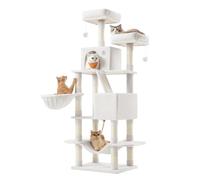 Feandrea Arbre à Chat, 165 cm, 2 Plateformes, 2 Grottes, Panier, Hamac