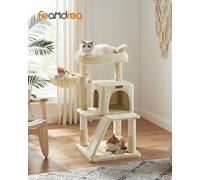FEANDREA Arbre à chat, arbre à chat avec grande plateforme, beige PCT51M