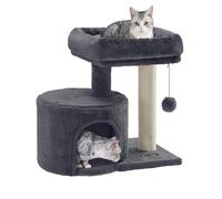 Feandrea Arbre à Chat avec Poteau en Sisal, Tour à Chat, Plateforme Rembourrée, Gris Anthracite PCT50GV1