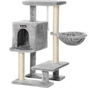 FEANDREA Arbre à chat, petit arbre à chat, 84 cm, gris clair