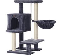 FEANDREA Arbre à chat, petit arbre à chat, 84 cm, gris fumé