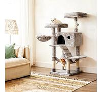 FEANDREA Arbre à chat pour chats adultes ultra doux - Dégradé blanc brun