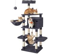 FEANDREA Arbre à Chat Stable, Tour de Jeux 164 cm, Gris Anthracite, PCT99G