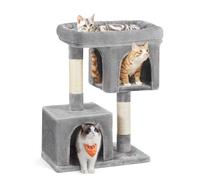 Feandrea Arbre à Chat, Tour de Jeux 79,6 cm, M, 2 Niches, Griffoir | Maison pour Chats jusqu’à 7 kg, Grande Plate-forme, Gris tourterelle, Collection CLAWFY PCT61W
