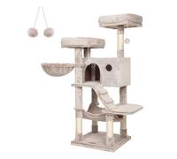 Feandrea Arbre à Chat, Tour de Jeux, Grand, Doux, Marron et Blanc Ombré