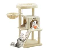 Feandrea Arbre à Chat, Tour de Jeux, Grand Plate-Forme | Beige sable, Collection CLAWFY PCT51M