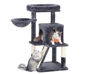 FEANDREA Arbre à Chat, Tour de Jeux, Grand Plate-Forme, Gris Foncé PCT51G