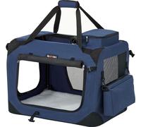 Feandrea box pour chien pliable, box de transport pour chien, S, sac pour chien, tissu Oxford, filet, respirant, portable, cadre métallique, avec poignées, poches,
