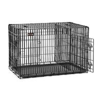 FEANDREA Cage pour Chien, avec 2 Portes, 122 x 74,5 x 80,5 cm, Noir PPD48BK