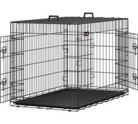 FEANDREA Cage pour chien, box pour chien, pliable, 122 x 74,5 x 80,5 cm, noir