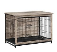 Feandrea Cage pour Chiens, Table d’Appoint, 2 Portes, Jusqu’à 32 kg