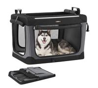 Feandrea Caisse De Transport Chien, Pliable, Tissu Oxford | Caisse Chien Voiture, 84 x 58 x 58 cm, Jusqu'à 25 kg, Noir D'Encre, Collection Bax, PDC018BH01