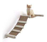 Feandrea Clickat UPCK002T66 Hamac d'escalade mural pour chat avec escalier, perchoir mural pour chat, tissu lavable remplaçable, montage et démontage faciles, avoine marron et marron café