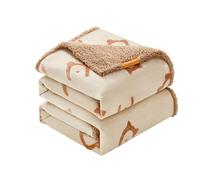 Feandrea Couverture Chien Imperméable, Plaid Chien, pour Chien Géant, Humain, Tissu Polaire, Flanelle, 229 x 203 cm, XXXL, Lavable en Machine, Réversible, Protection Canapé, Beige PPB090K01