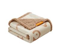 Feandrea Couverture Chien Imperméable, Plaid Chien, pour Chien Petit et Moyen, Chat, Tissu Polaire, Flanelle, 127 x 101 cm, L, Lavable en Machine, Réversible, Protection Canapé, Beige PPB050K01