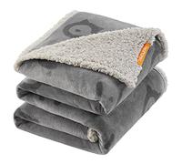 Feandrea Couverture Chien Imperméable, pour Chien Grand et Géant, Chat, Tissu Polaire, Flanelle, 203 x 152 cm, XXL, Lavable en Machine, Réversible, Protection Canapé, Gris PPB080G01