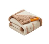 Feandrea Couverture Imperméable pour Chien, 101 x 73 cm, Blanc et Beige | Couverture sherpa peluche douce pour chiens , chats, chiots et maîtres, Réversible, Protection pour lit et canapé, PPB040K01