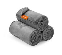 Feandrea Couvertures pour Animaux, Lot de 3, Couvertures pour Chat Lavables, XL, 152 x 127 cm, pour Chiens Moyennes et Grands, Couverture de Canapé pour Chien en Flanelle, Gris Ardoise PPB015G01