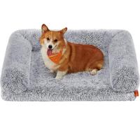 FEANDREA FluffyHug Grand lit pour chien de taille moyenne, lit pour chien en mousse ondulée, housse lavable et amovible 91 x 68 x 23 cm,