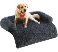 Feandrea FluffyHug Lit de canapé XXL pour grands chiens - Protection douce, 122 x 95 x 18 cm - Gris foncé