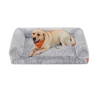 FEANDREA FluffyHug Panier pour Chien, 120 x 85 x 24 cm | Canapé pour Chiot, en Mousse Alvéolée, avec Housse Amovible Lavable, Gris Jacinthe, Collection BOBBEE PGW234G01