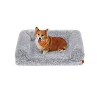 Feandrea FluffyHug Panier pour Chien, Canapé pour Chiot, Taille L, pour Chiens de Taille Moyenne, en Mousse Alvéolée, avec Housse Amovible Lavable, 91 x 68 x 16 cm, Gris Ombré PGW232G01V1