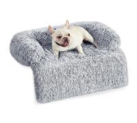 Feandrea FluffyHug Panier pour Chien, Tissu Peluche, Tapis, Couverture de Protection pour Canapé, Taille M, pour Chiens de Petite et Moyenne Taille, 80 x 75 x 16 cm, Gris Ombré PGW221G01