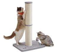 Feandrea Griffoir pour Chat XL, 85 cm de Haut, Tronc de 13 cm d'Épaisseur | Moyens et Larges Chats, Pompom à Ressort avec Clochette, Gris tourterelle, Collection CLAWFY PCA041G01