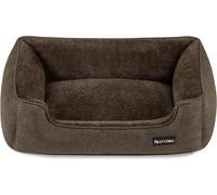 FEANDREA Lit pour chien, housse amovible, 70 x 55 x 21 cm, marron