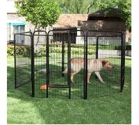 FEANDREA Luxe Parc pour Chiens Chiots Animaux de compagnie chaque grille 80 x 100 cm Noir