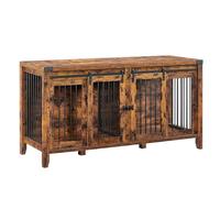 Feandrea Meuble Cage Chien XXL en Bois et Acier, 162,5 x 58,5 x 85 cm
