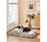 Feandrea Panier pour Chien, Canapé, Lit pour Animaux, 110 x 73 cm, Rembourrage Moelleux, Lavable, Coussin pour Chien, Gris Ombré PGW203G01
