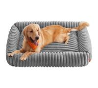 Feandrea Panier pour Chien, Lit Chien Lavable, 120 x 85 x 23 cm | Coussin Moelleux, Rembourrage Doux, Gris tourterelle, Collection BADDI PGW314GD01