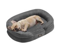 Feandrea Panier pour Chien, Orthopédique et Lavable, 76x51x18 cm | Mousse Alvéolée, Doublure Hydrofuge, Bords Surélevés, Housse Amovible et Lavable, Antidérapant, Collection BLOMFY PGW281GN01