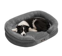 Feandrea Panier pour Chien, Orthopédique et Lavable, 91x68x18 cm | Mousse Alvéolée, Doublure Hydrofuge, Bords Surélevés, Housse Amovible et Lavable, Antidérapant, Collection BLOMFY PGW282GN01