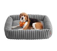 Feandrea Panier pour Chien, Panier Orthopédique de Taille Grande, Coussin Chien Lavable, Moelleux, Rembourrage Doux, 91 x 68 x 18 cm, Gris Tourterelle PGW312GD01