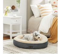 Feandrea Panier pour Chien Rond, Lit Chat Donuts, ø 60 cm, Gris Foncé PGW060G02