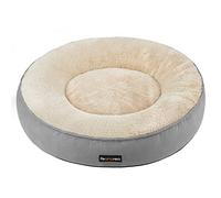 Feandrea Panier pour Chien Rond, Lit Chat Donuts, ø 60 cm, Gris Clair PGW060G01