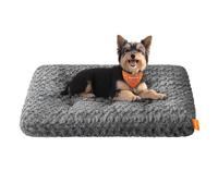 Feandrea Panier pour Chien, Taille M, pour Petits Chiens, Lit pour Animaux, Tissu Peluche, 80 x 50 cm, Rembourrage Doux, Lavable, Antidérapant, Gris Ardoise PGW291GN01