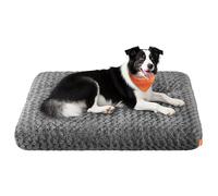 Feandrea Panier pour Chien, Taille XL, pour Grands Chiens, Lit pour Animaux, Tissu Peluche, 110 x 73 cm, Rembourrage Doux, Lavable, Antidérapant, Gris Ardoise PGW293GN01