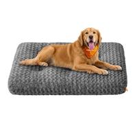 Feandrea Panier pour Chien, Taille XXL, pour Grands Chiens, Lit pour Animaux, Tissu Peluche, 122 x 74 cm, Rembourrage Doux, Lavable, Antidérapant, Gris Ardoise PGW294GN01