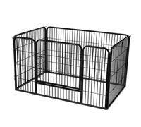 Feandrea Parc pour Chiens, Enclos en métal, Chiot, Petits Animaux, Noir PPK04BK